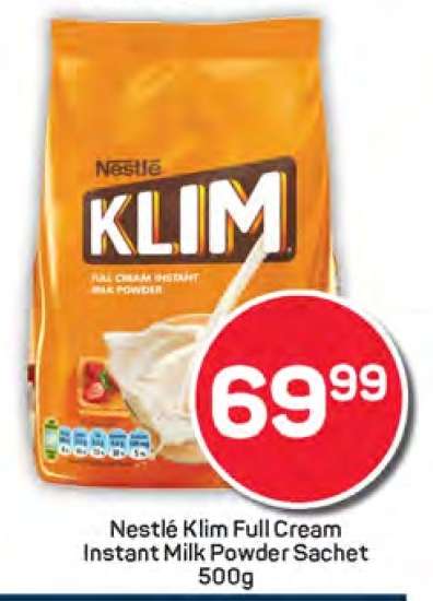 Nestlé Klim Full Cream Instant Milk Powder Sachet 500g