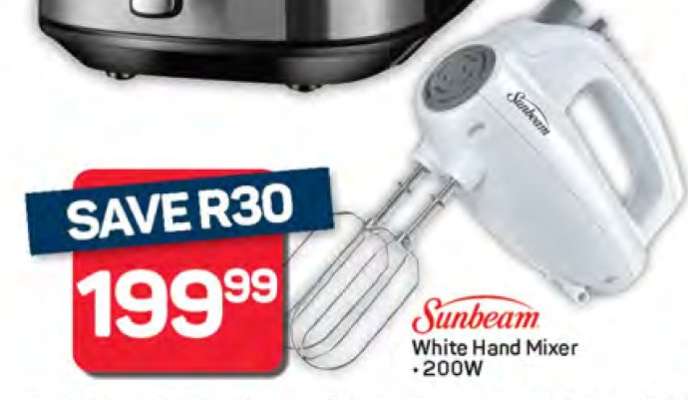 Sunbeam White Hand Mixer