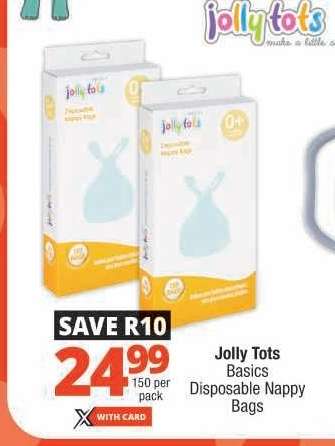 Jolly Tots Basics Disposable Nappy Bags