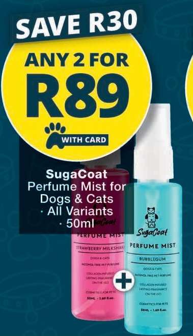 SugaCoat Perfume Mist for Dogs & Cats