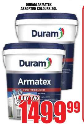 DURAM ARMATEX ASSORTED COLOURS 20L