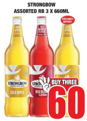 STRONGBOW ASSORTED RB 3 X 660ML