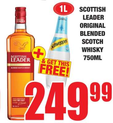 SCOTTISH LEADER ORIGINAL BLENDED SCOTCH WHISKY 750ml