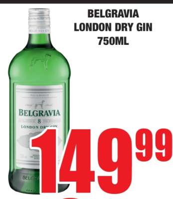 Belgravia London Dry Gin 750ml