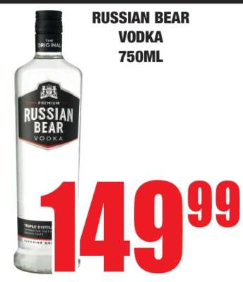 Russian Bear Vodka 750ml