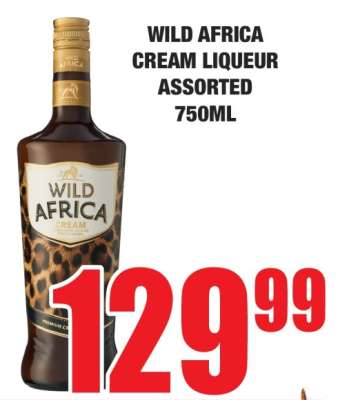 Wild Africa Cream Liqueur Assorted 750ml