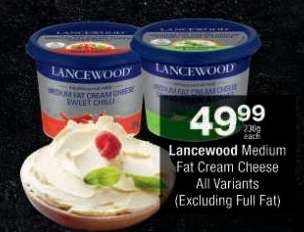 Lancewood Medium Fat Cream Cheese