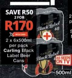Carling Black Label Beer Cans