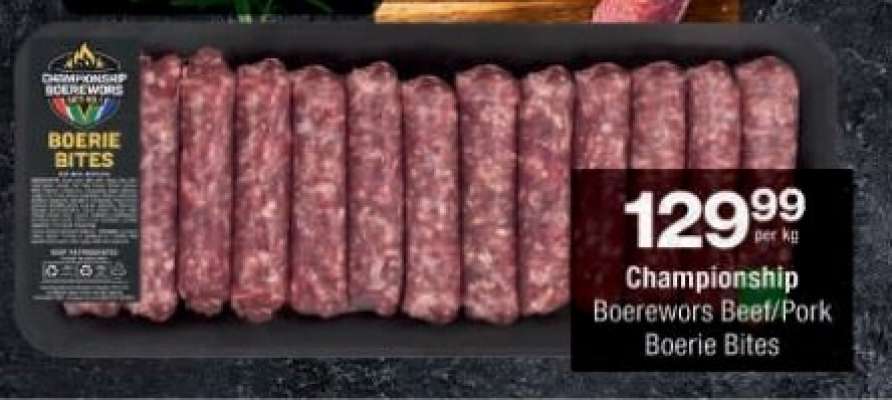 Championship Boerewors Beef & Pork Boerie Bites