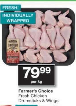Farmer's Choice Fresh Chicken Drumsticks & Wings