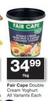 Fair Cape Double Cream Yoghurt