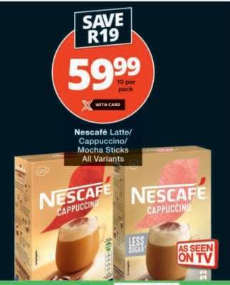 Nescafé Latte/Cappuccino/Mocha Sticks