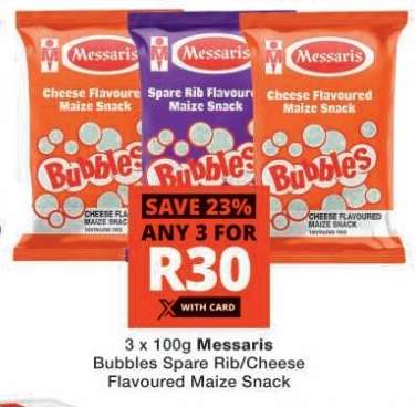 Messaris Bubbles Spare Rib/Cheese Flavoured Maize Snack