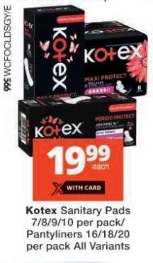 Kotex Sanitary Pads/Pantyliners