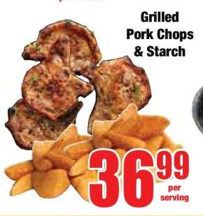 Grilled Pork Chops & Starch