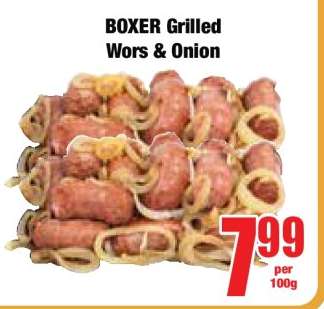 BOXER Grilled Wors & Onion