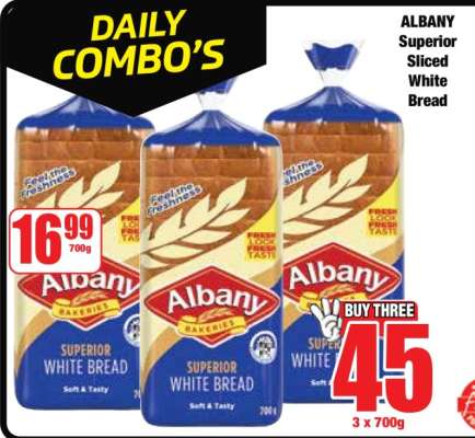 ALBANY Superior Sliced White Bread