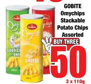 GOBITE Omychips Stackable Potato Chips Assorted