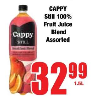 CAPPY Still 100% Fruit Juice Blend Assorted