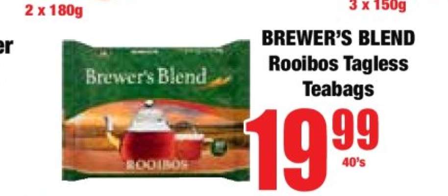 Brewer's Blend Rooibos Tagless Teabags