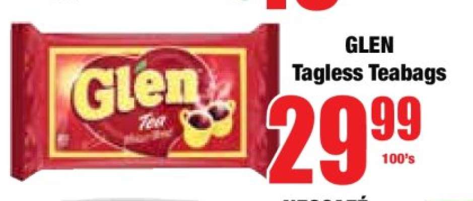 GLEN Tagless Teabags