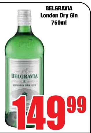 Belgravia London Dry Gin 750ml