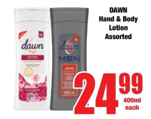 DAWN Hand & Body Lotion Assorted