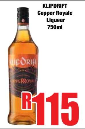 KLIPDRIFT COPPER ROYALE LIQUEUR 750ML