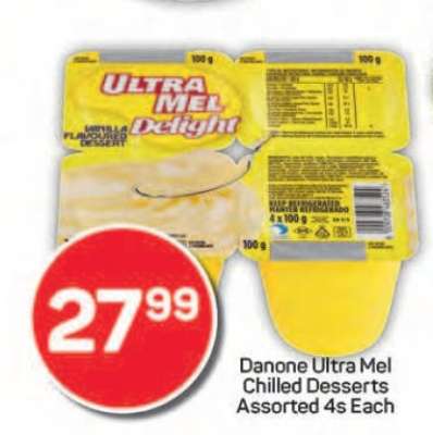 Danone Ultra Mel Chilled Desserts Assorted 4s Each