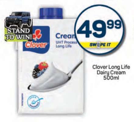 Clover Long Life Dairy Cream 500ml