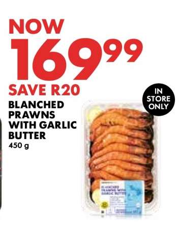 Blanched Prawns with Garlic Butter