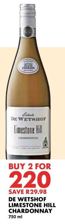 DE WETSHOF LIMESTONE HILL CHARDONNAY