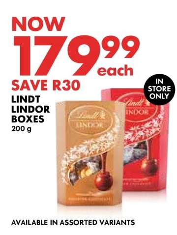 Lindt Lindor Boxes