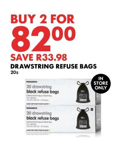 DRAWSTRING REFUSE BAGS