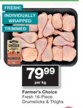 Farmer’s Choice Fresh 16-Piece Drumsticks & Thighs