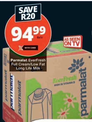 Parmalat Everfresh Full Cream/Low Fat Long Life Milk