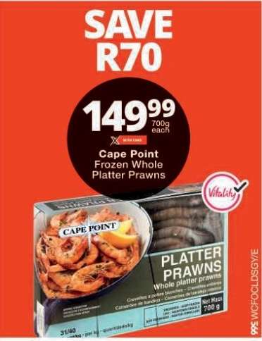 Cape Point Frozen Whole Platter Prawns