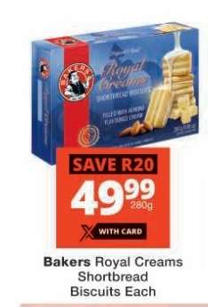 Bakers Royal Creams Shortbread Biscuits