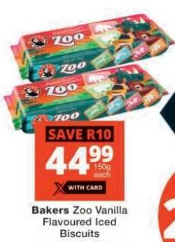 Bakers Zoo Vanilla Flavoured Iced Biscuits