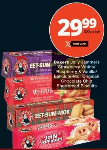 Bakers Jolly Jammers Shortbread Biscuits