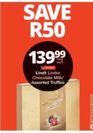 Lindt Lindor Chocolate Milk/Assorted Truffles