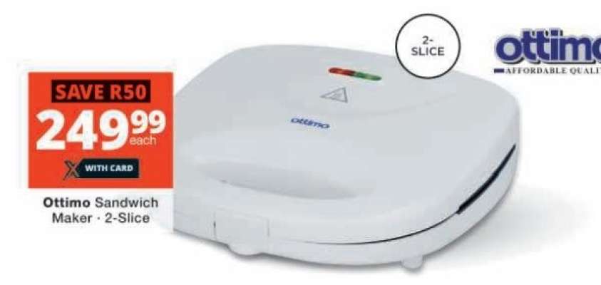 Ottimo Sandwich Maker - 2-Slice