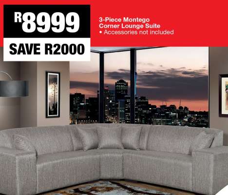 3-Piece Montego Corner Lounge Suite