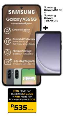 Samsung Galaxy A56 5G + Samsung Galaxy Tab A9 LTE