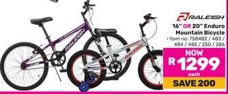 Raleigh 16" Or 20" Enduro Mountain Bicycle