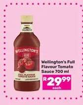Wellington's Full Flavour Tomato Sauce 700 ml