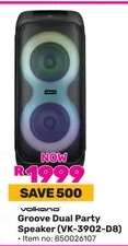 Volkano Groove Dual Party Speaker (VK-3902-D8)