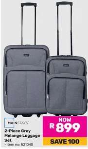 2-Piece Grey Melange Luggage Set