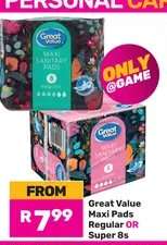 Great Value Maxi Pads