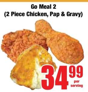 Go Meal 2 (2 Piece Chicken, Pap & Gravy)